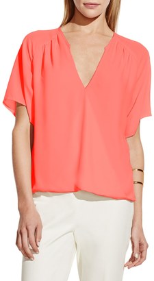 Vince Camuto Short Sleeve Wrap Front Blouse