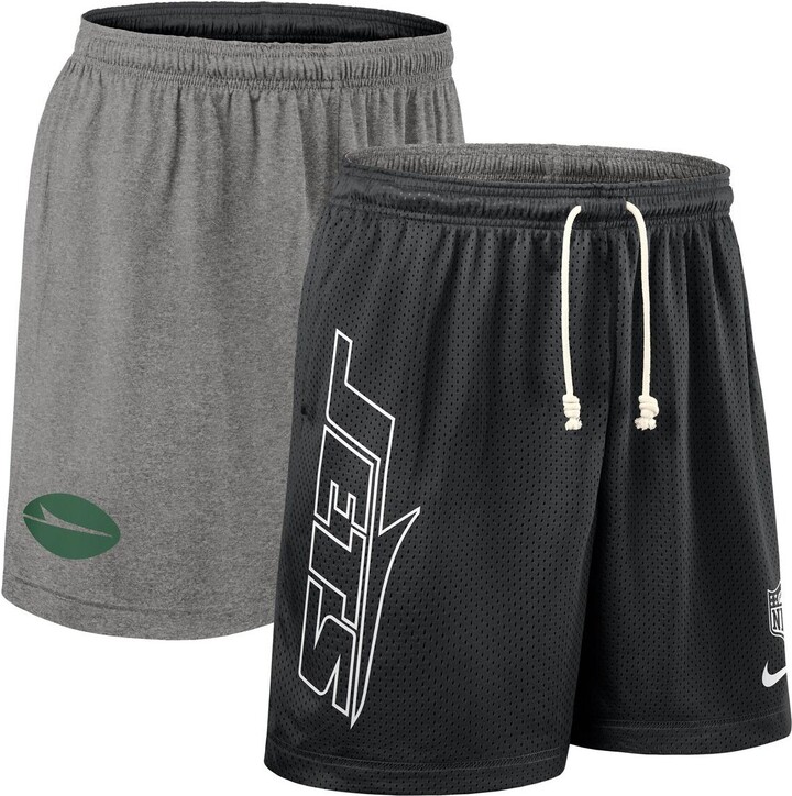 Nike Men's Black New York Jets Sideline Reversible Performance Shorts