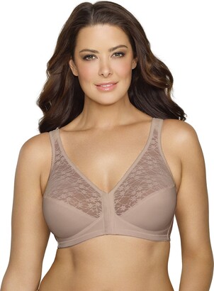 Exquisite Form 5100565 Fully Lace Wireless Back & Posture Support Bra with Front Closure