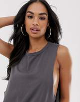 Thumbnail for your product : ASOS DESIGN super dropped armhole tank in black