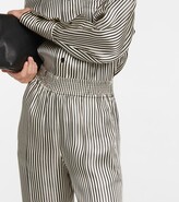 Thumbnail for your product : Victoria Beckham Striped satin high-rise pants
