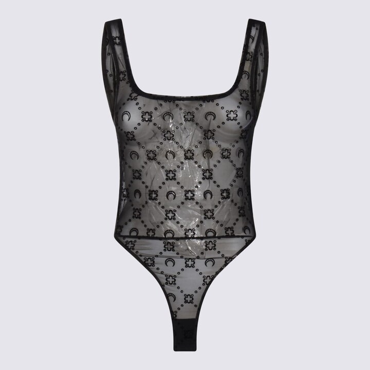 Marine Serre Black Bodysuit