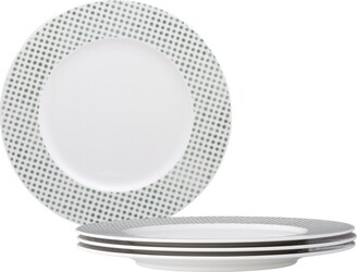 Noritake Hammock "Dots" Rim Dinner Plates, Set of 4