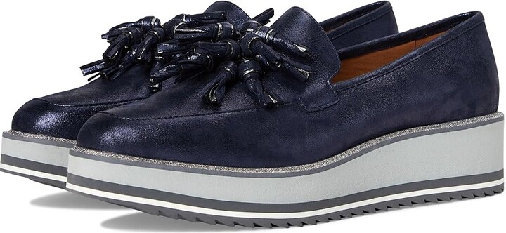 Johnston & Murphy Gracelyn Tassel Loafer Women's Shoes Navy : 7 M, EVA/Leather/Rubber