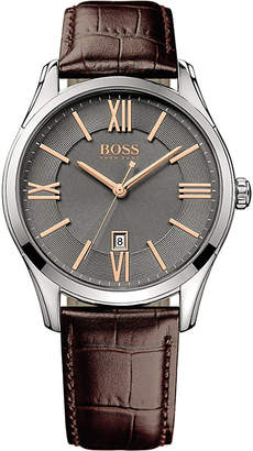 HUGO BOSS 1513041 ambassador watch with leather strap