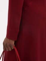 Thumbnail for your product : Victoria Beckham V-neck Crepe Midi Dress - Burgundy