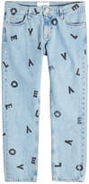 Thumbnail for your product : Current/Elliott The Cropped Straight Love Letter Jeans