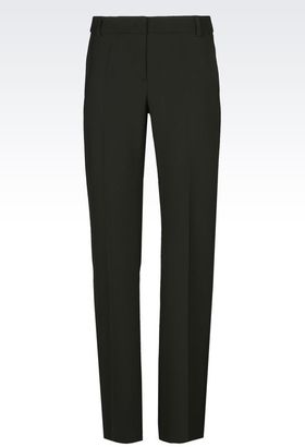 Emporio Armani Trousers In Wool Blend