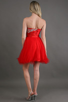 Thumbnail for your product : Scala Short Satin Embroidered Bust in Red