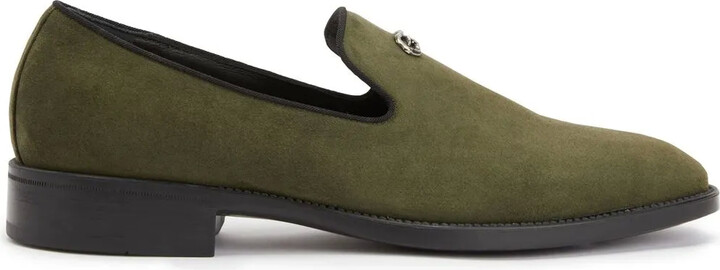 Giuseppe Zanotti Imrham logo-plaque suede loafers