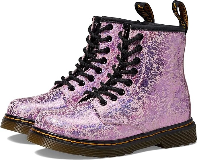 Dr. Martens Kid's Collection 1460 Lace Up Fashion Boot (Big Kid) (Pink  Disco Crinkle) Kid's Shoes - ShopStyle