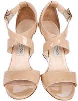 Thumbnail for your product : Jimmy Choo Patent Leather Wedge Sandals