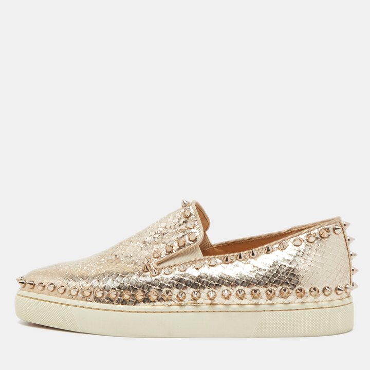 Christian Louboutin Women's Gold Sneakers & Athletic Shoes