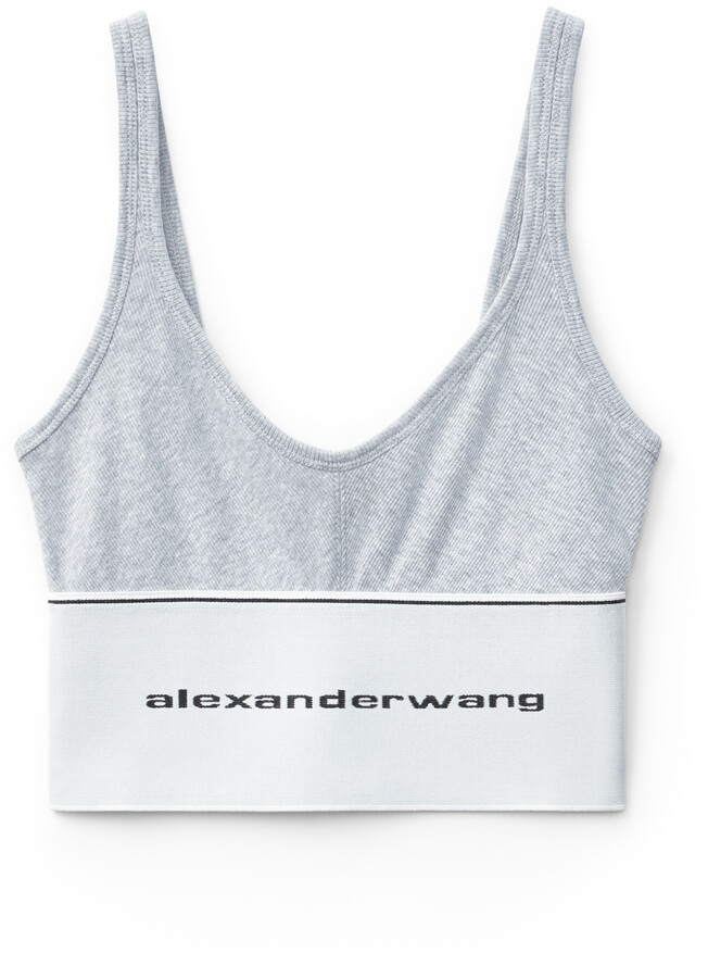 Collection Logo Elastic Bra In Ribbed Jersey - ShopStyle
