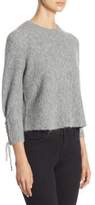 Thumbnail for your product : 3.1 Phillip Lim Textured Lace-Up Crewneck Pullover