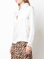 Thumbnail for your product : Nili Lotan Embroidered Frill-Trim Blouse