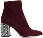 Thumbnail for your product : Sebastian ankle boots with embellished heel