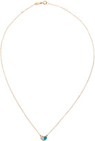 Thumbnail for your product : Adina Reyter Gold & Blue Ceramic Pave Folded Heart Necklace