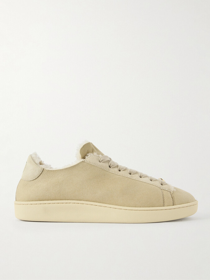 Valentino Garavani Shearling-Lined Suede Sneakers