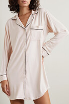 Thumbnail for your product : Eberjey Gisele Piped Stretch-modal Nightdress - Pink