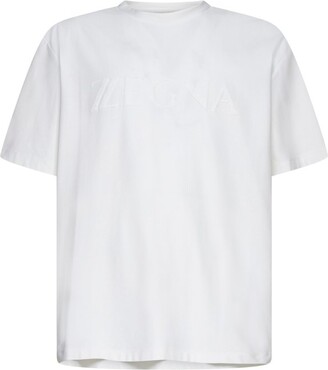 Ermenegildo Zegna Logo Flocked Crewneck T-Shirt