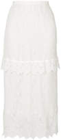 Burberry embroidered tulle panelled skirt