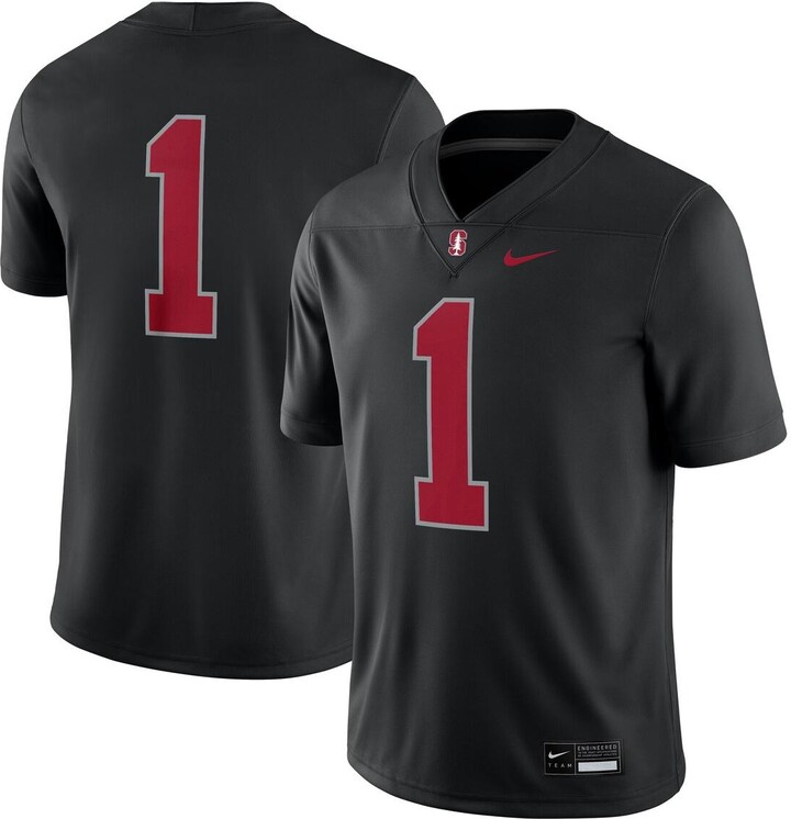 Nike Men's 1 Black Stanford Cardinal Alternate Game Jersey