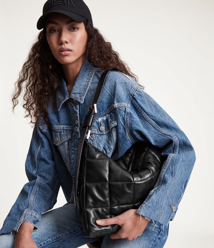 AllSaints Edbury Leather Quilted Shoulder Bag