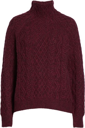 vince cable mock neck merino wool blend sweater