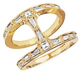 Thumbnail for your product : Hoorsenbuhs Dame Phantom 18K Yellow Gold & Diamond Baguette Ring