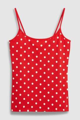 Next Womens Bright Red Thin Strap Vest