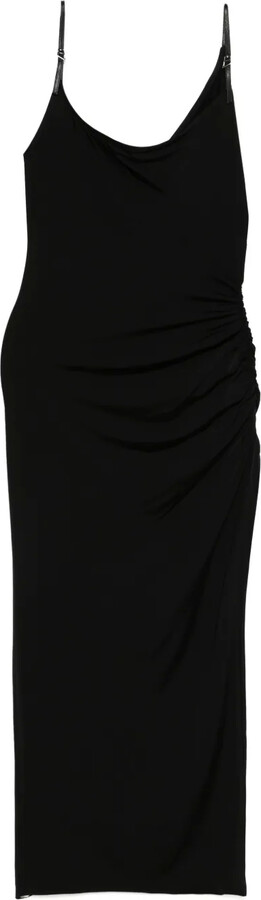 Thierry Mugler Asymetrical Buckled Maxi Dress