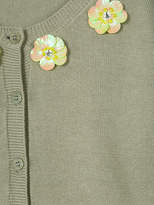 Thumbnail for your product : Il Gufo floral appliquéd cardigan
