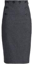 Thumbnail for your product : RED Valentino Herringbone Wool-Blend Skirt