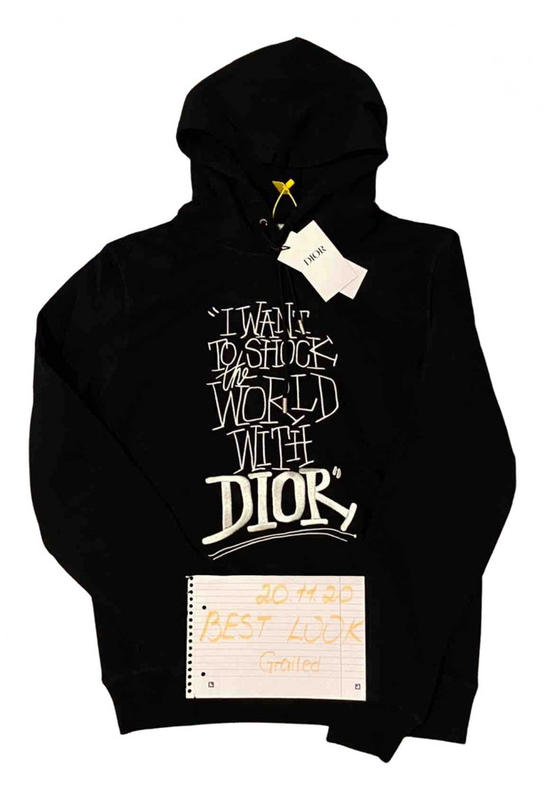 Christian Dior Black Cotton Knitwear & Sweatshirts - ShopStyle Jumpers &  Hoodies