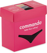 Thumbnail for your product : Commando Three-Pack Cotton Bikini Briefs