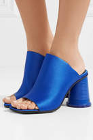 Thumbnail for your product : MM6 MAISON MARGIELA Satin Mules - Bright blue