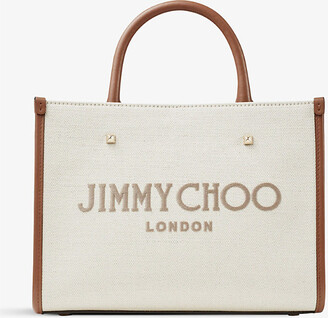 Jimmy choo Pimli JC Monogram Tote Bag For Women (Brown, OS)
