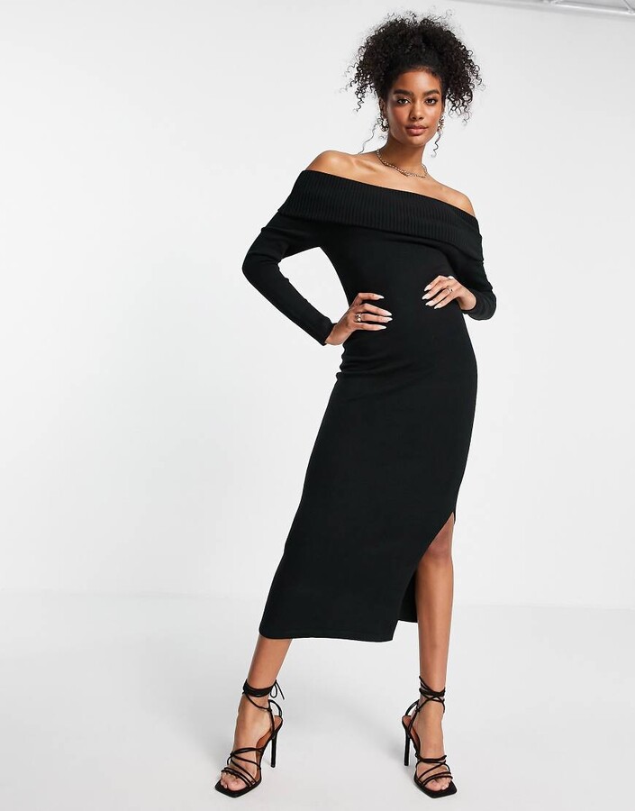 black maxi evening dress