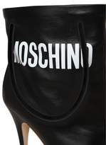 Thumbnail for your product : Moschino 100mm Logo Leather Ankle Boots