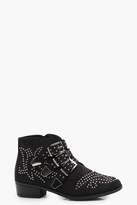Thumbnail for your product : boohoo Girls Buckle And Stud Boot