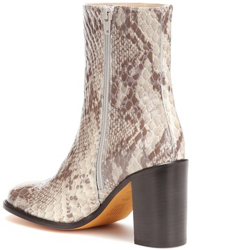 Maryam Nassir Zadeh Mars snake-effect leather ankle boots
