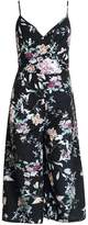 Thumbnail for your product : boohoo Petite Twist Front Floral Culotte Jumpsuit
