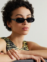 Thumbnail for your product : Le Specs Outta Love Oval-frame Acetate Sunglasses - Black - One size