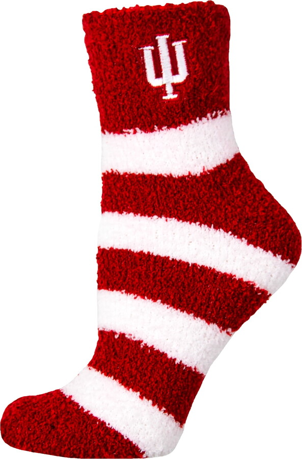 Indiana Hoosiers Striped Fuzzy Sock – Donegal Bay – Unisex – One Size – Ankle