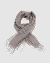 Thumbnail for your product : Arms Of Eve - Women's Neutrals Scarves - Maasai Beaded Linen Scarf - Taupe - Size One Size at The Iconic