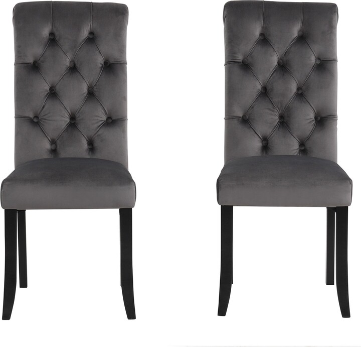 BESTCOSTY Fabric Tufted Dining Chair with Wooden Legs ShopStyle