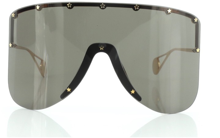 Gucci Oversized Mask Shield Sunglasses Metal - ShopStyle