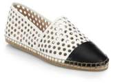Thumbnail for your product : Loeffler Randall Mara Laser-Cut Leather Espadrille Flats