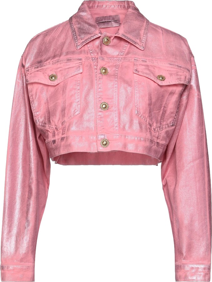Chiara Ferragni Logo Embroidered Distressed Denim Jacket ShopStyle